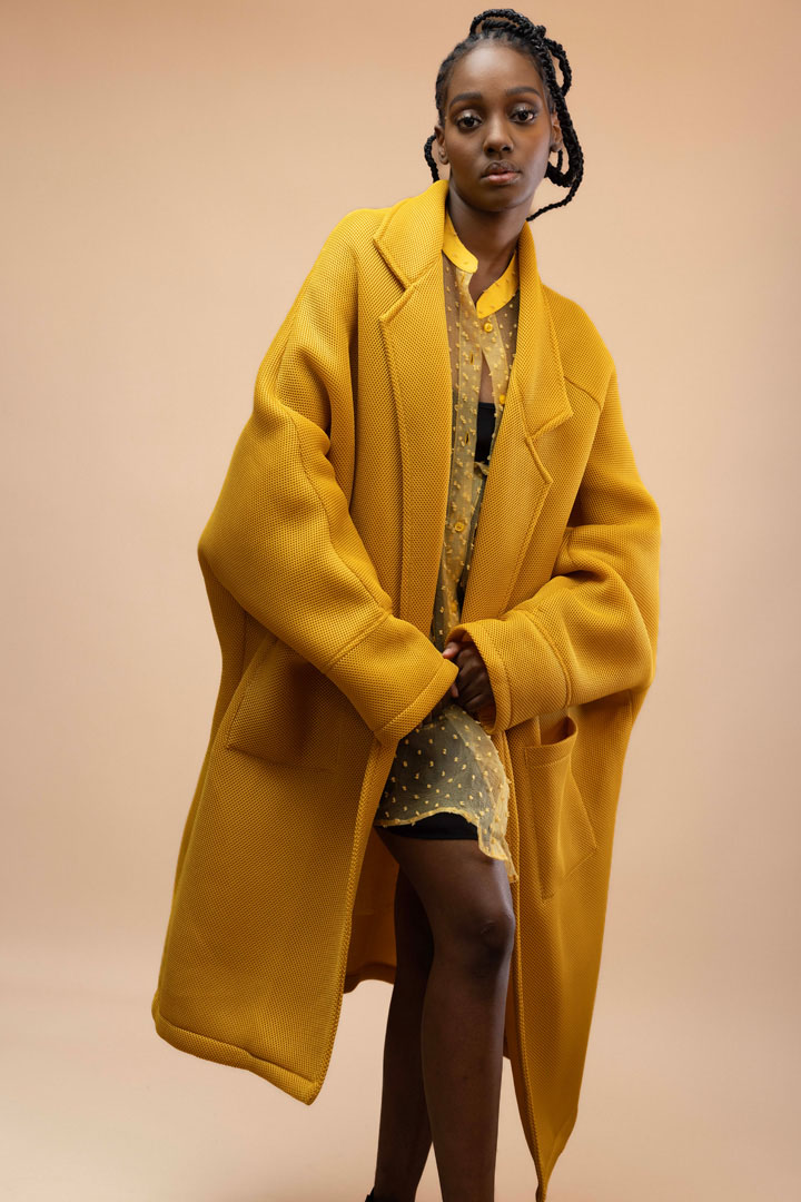 Coat Trench oversize 3D Mesh iconic cool unique